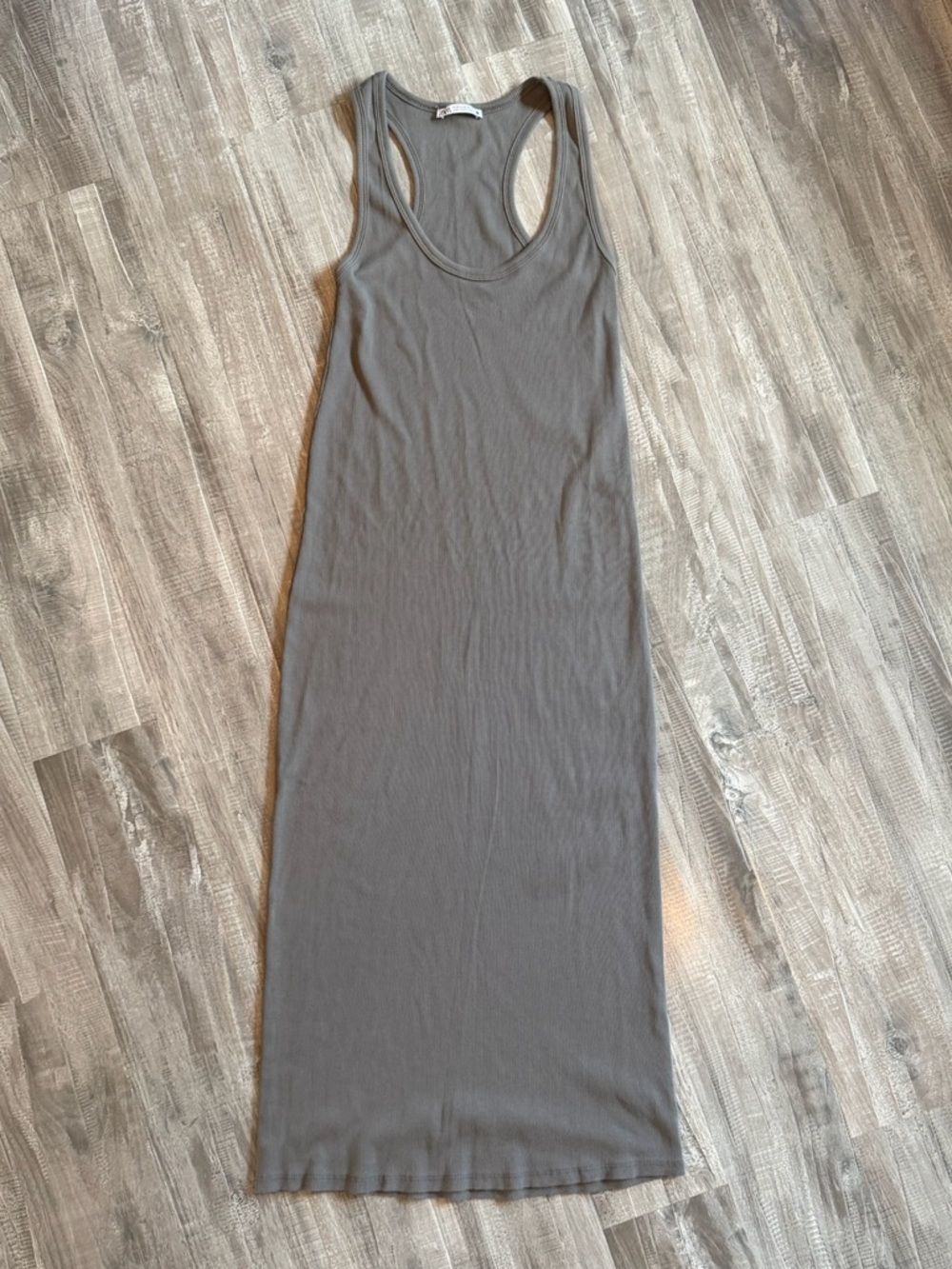 Zara Sleeveless Racerback Midi Dress - Gray
